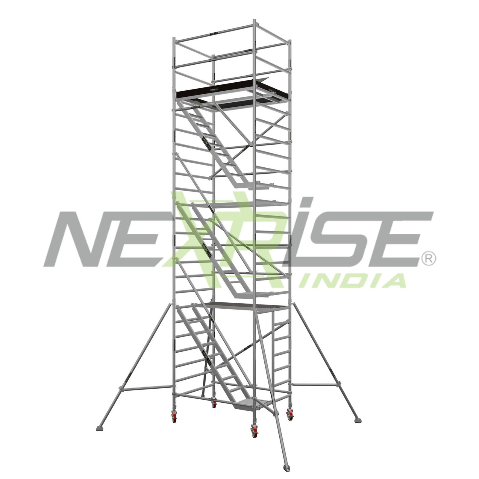 Buy or Rent Aluminium Platform Ladder with Hand Rail - Nexrise India Infra